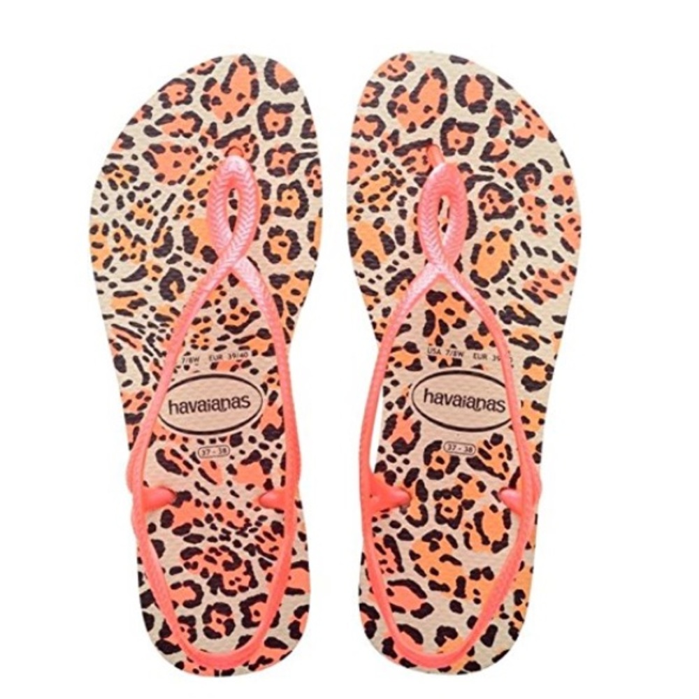 🐆NWT🐆 
Havaianas Luna Animals Thong